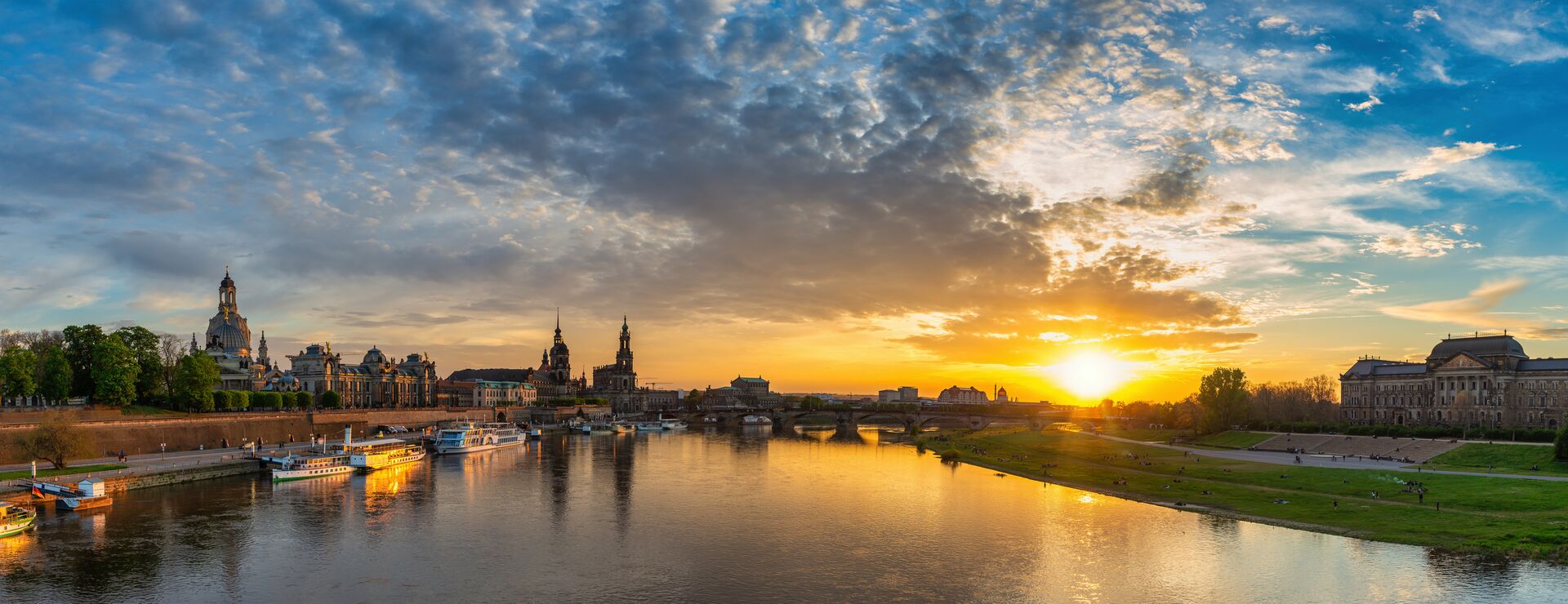 Dresden im Sonnenuntergang
