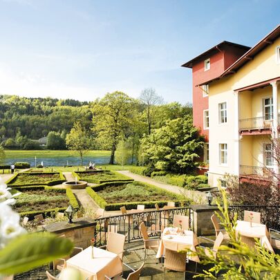 Elbblick von der Villa des Parkhotels Bad Schandau