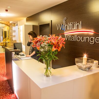 Spa Rezeption im Wohlfühl-Vitallounge vom Parkhotel in Bad Schandau