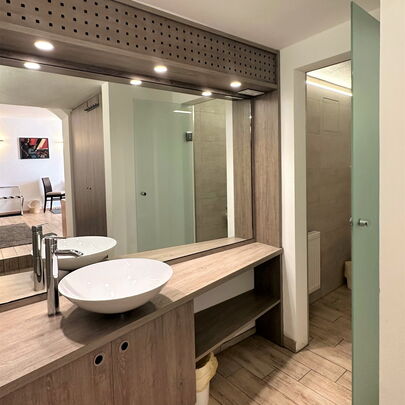 Badezimmer im Sigl's Bad Schandau