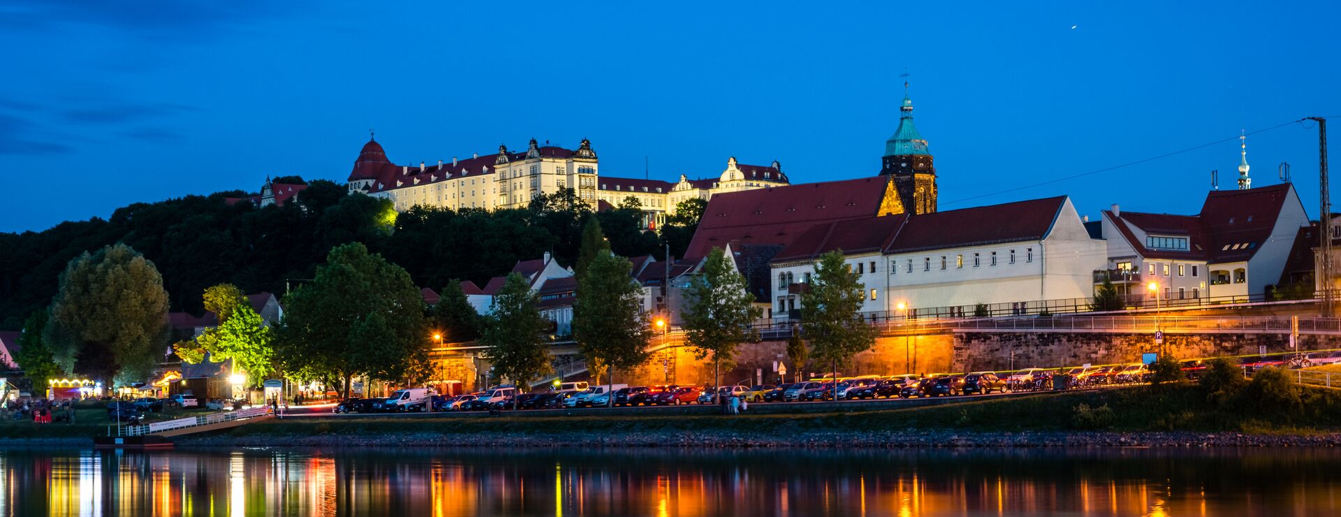 Pirna - Stadtansicht von der Elbe