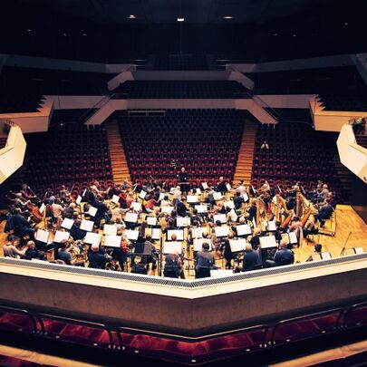 Freunde des MDR Sinfonieorchesters e.V. - MDR Sinfonieorchester bei der Probe im großen Saal des Gewandhauses zu Leipzig