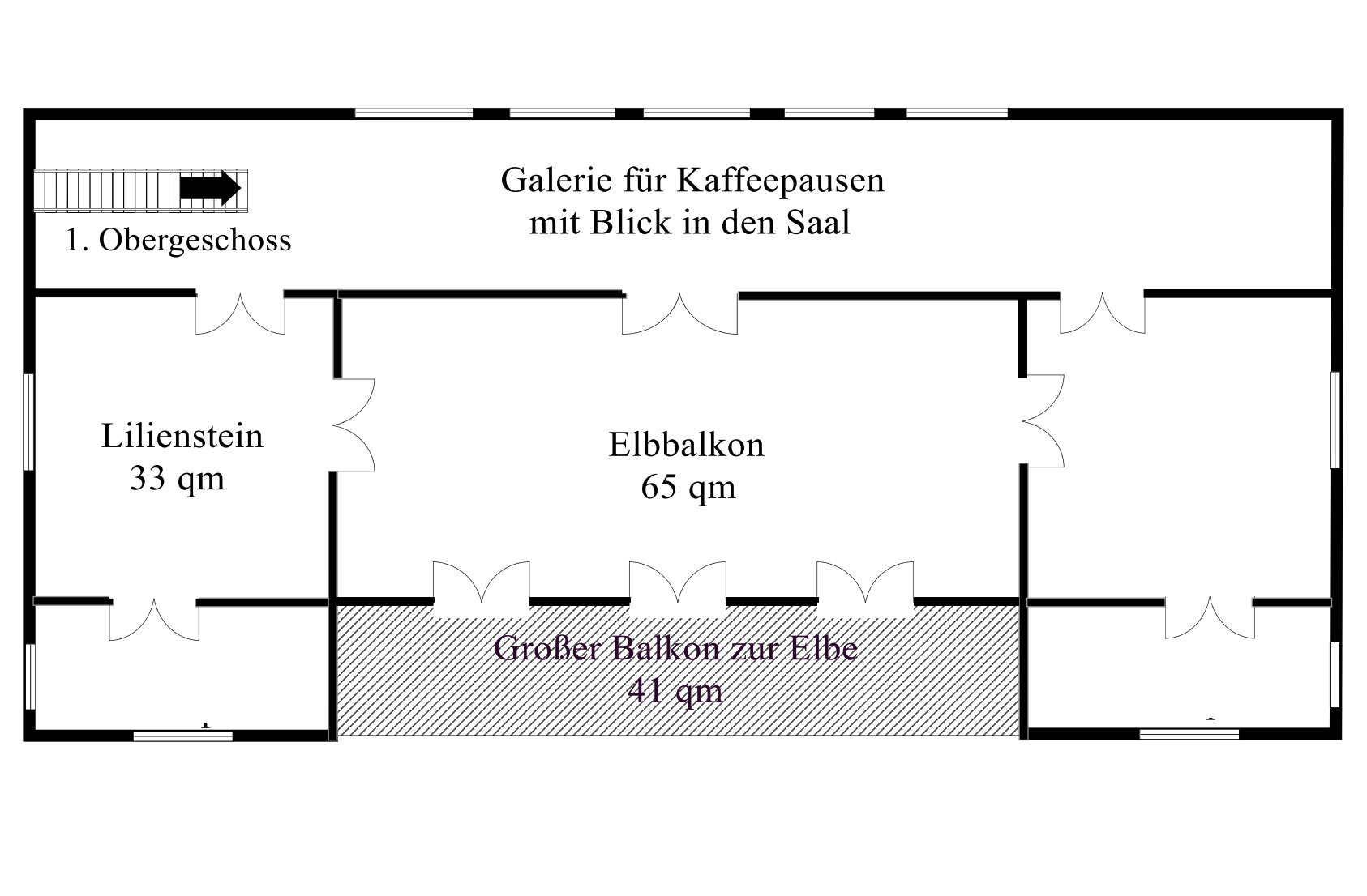 Grundriss der Räume für Tagungen im Parkhotel Bad Schandau
