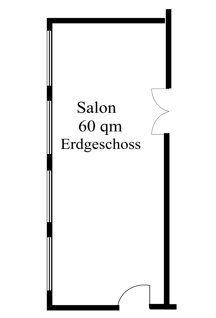 Grundriss von Salon für Tagungen im Parkhotel Bad Schandau